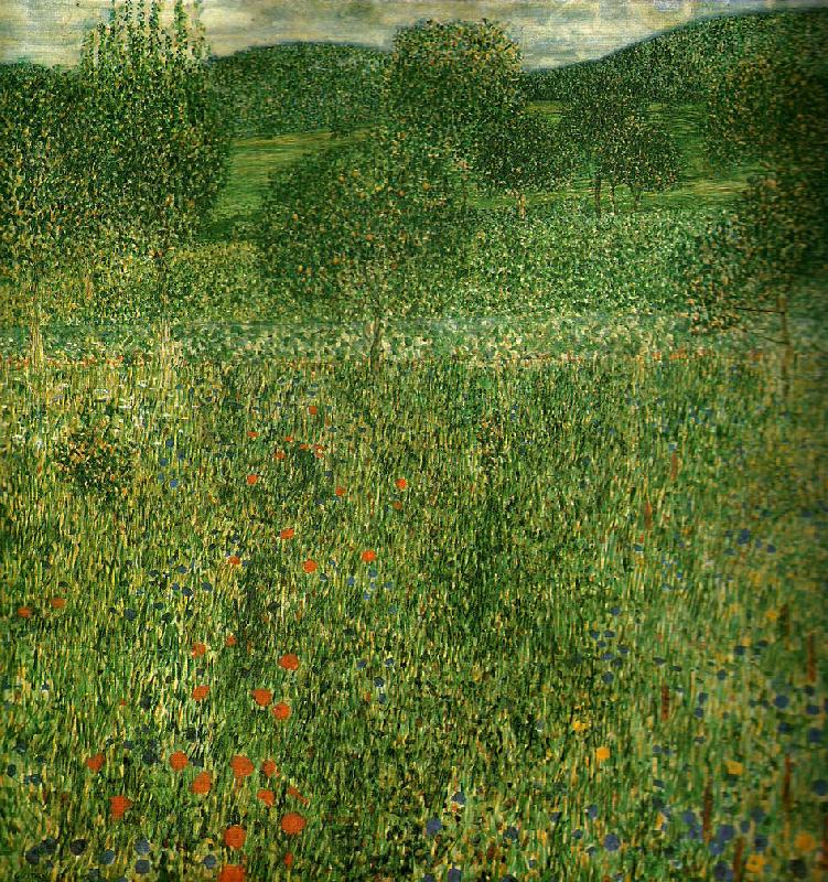 Gustav Klimt blommande falt Norge oil painting art